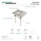 Kingston Brass 36X22 Marble Vanity Top W/ Acrylic Feet Combo, Marble/Nickel KVPB36MASQ6 - alternate 3